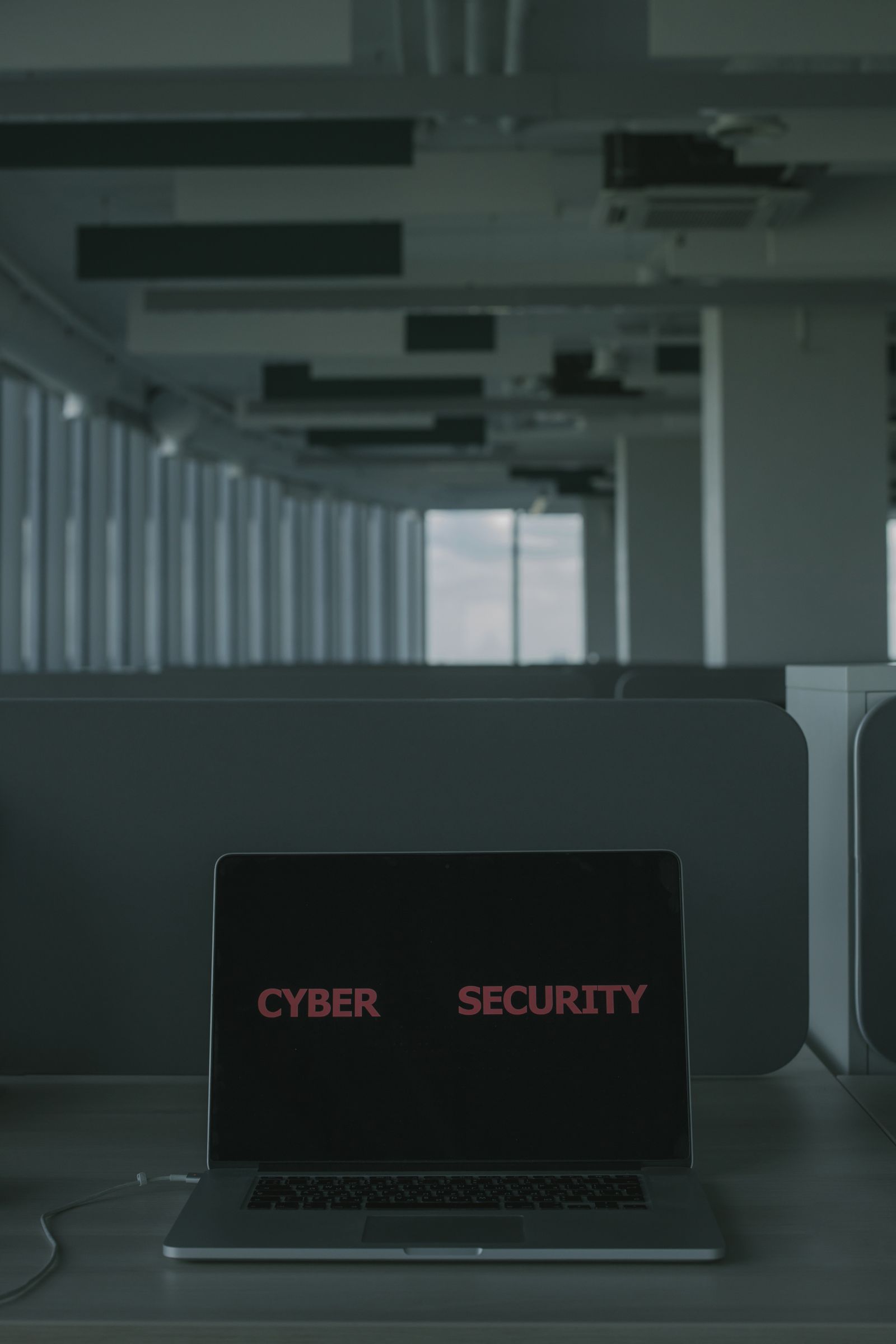 Laptop displaying cyber security software